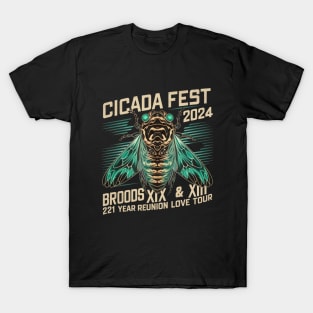 Entomology Cicada Lover Cicada Fest 2024 Broods XIX & XIII T-Shirt